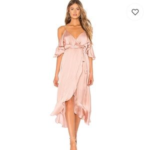 BEA WRAP DRESS IN BISCOTTI
Bardot